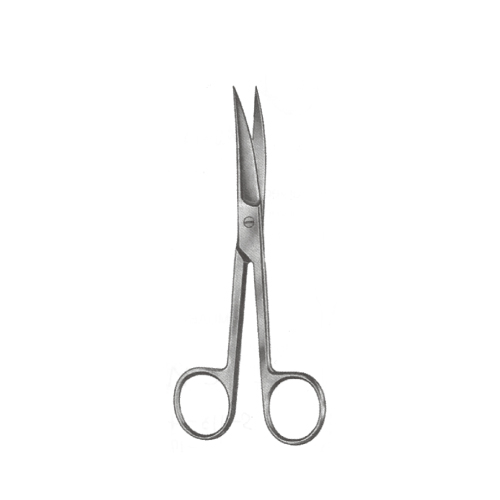 Operating Scissor Curved, 발사가위 Sharp/Sharp 곡 14cm