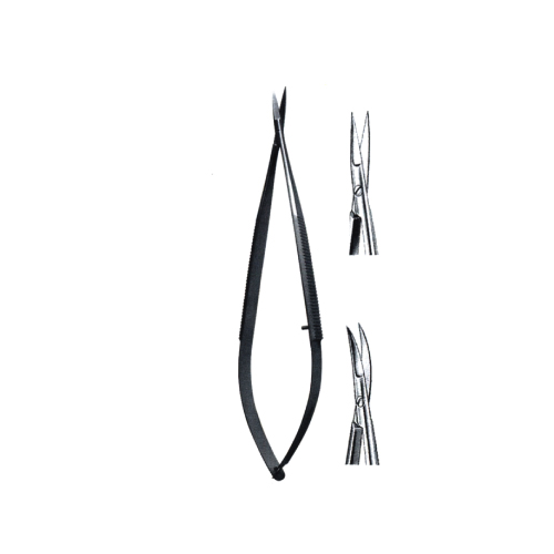 Malis, Straight, Curved, 스프링 안과가위 15cm, 직, 곡
