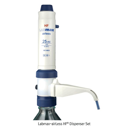 Witeg® LABMAX eco Dispenser Set, with Mechanical Air-purging & Zero Loss of Regent, 0.25~250ml With Glass-cylinder, Fully Autoclavable,