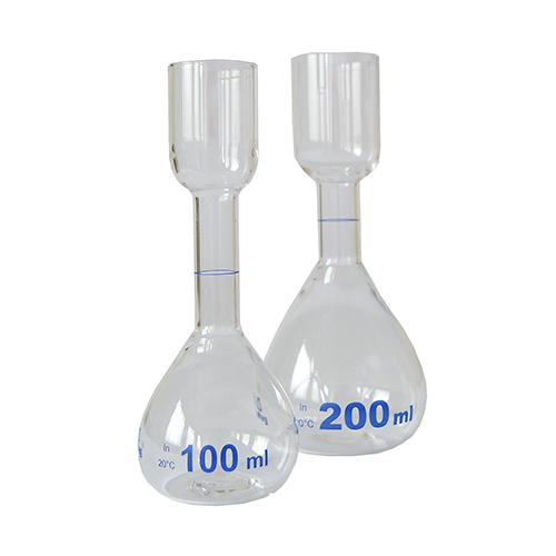 Witeg® Sugar-analysis Volumetric Flask, for Kohlrausch®, 100ml & 200ml For Sugaranalysis, Blue Graduation,  분석용 용량 플라스크