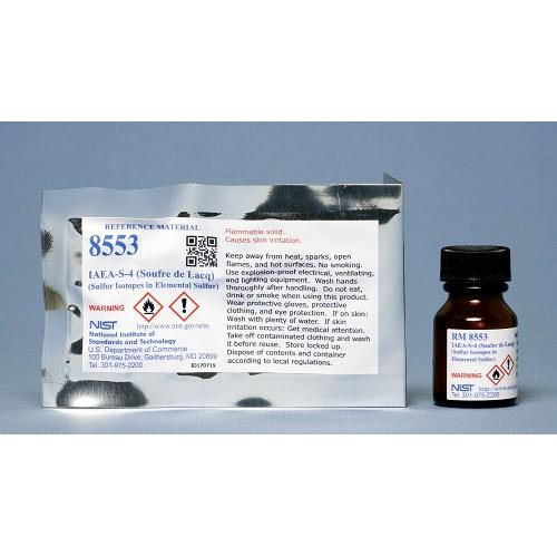 NIST, 8553, IAEA-S-4 (Soufre De Lacq) (Sulfur Isotopes in Elemental, Sulfur)0.5g