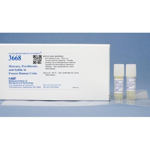 NIST, 3668, Mercury, Perchlorate, and Iodide in Frozen Human Urine, set(10)