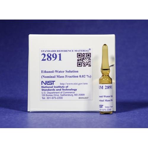 NIST, 2891, Ethanol-Water Solution (Nominal Mass Fraction 0.02 %) 5 x, 1.2mL