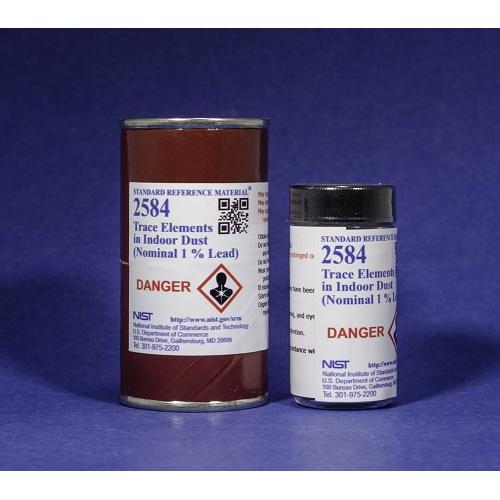NIST, 2584, Trace Elements in Indoor Dust (Nominal Mass Fraction of 1% Lead), 8g