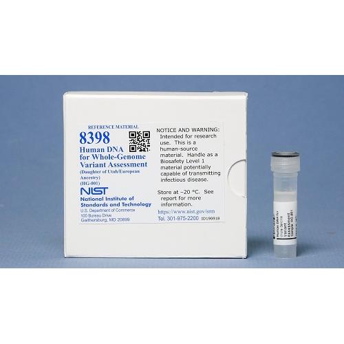 NIST, 8398(QTY10), Human DNA for Whole-Genome Variant Assessment (Daughter of Utah/European Ancestry) (HG-001) 10vials of RM, 8398