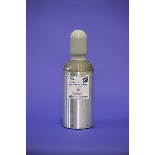 NIST, 1677c, Carbon Monoxide in Nitrogen (Nominal Amount-of-Substance Fraction 10 μmol/mol), 6L/cylinder