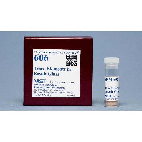 NIST, 606, Trace Elements in Basalt Glass glass mounted in, epoxy