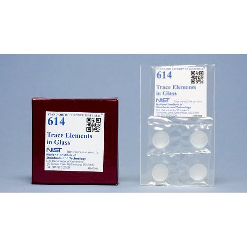 NIST, 614, Trace Elements in Glass, 4wafers