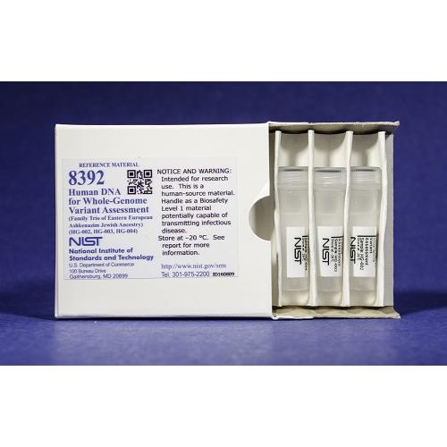 NIST, 8392, Human DNA for Whole-Genome Variant Assessment (Family Trio of Eastern European Ashkenazi & Jewish Ancestry) (HG-002, HG-003, HG-004) 3vials,, 1each