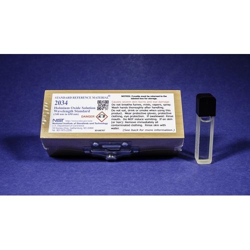 NIST, 2034, Holmium Oxide Solution Wavelength Standard (240 nm to 650 nm), cuvette