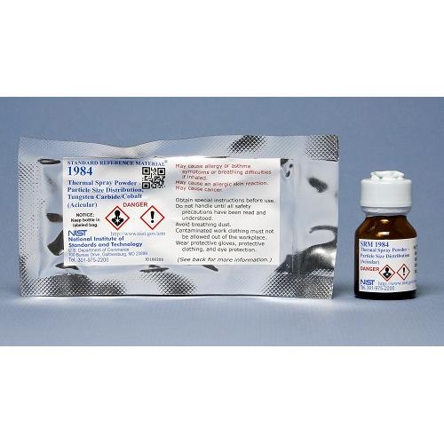 NIST, 1984, Thermal Spray Powder - Particle Size Distribution Tungsten Carbide/Cobalt (Acicular), 14g