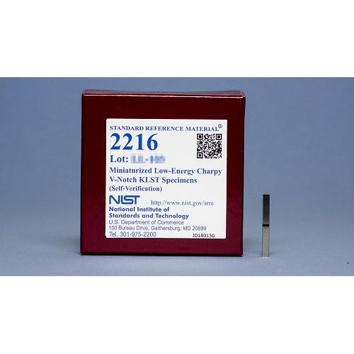 NIST, 2216, Miniaturized Low-Energy Charpy V-Notch KLST Specimens (Self-Verification), set