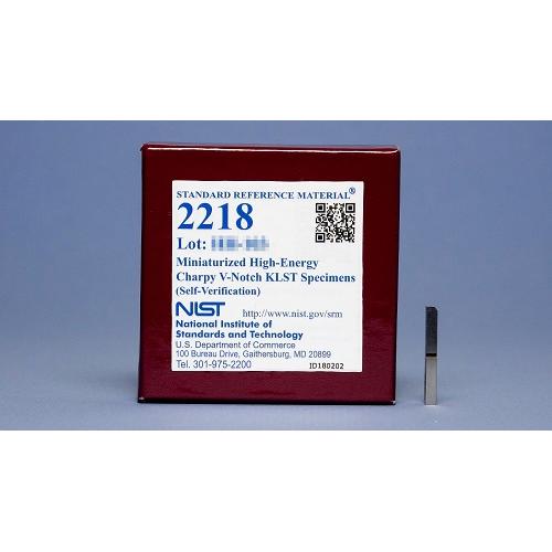 NIST, 2218, Miniaturized High-Energy Charpy V-Notch KLST Specimens (Self-Verification), set