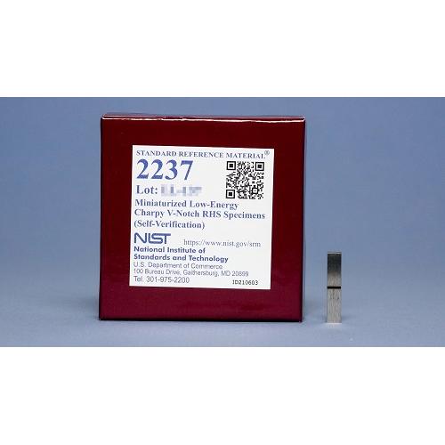 NIST, 2237, Miniaturized Low-Energy Charpy V-Notch RHS Specimens (Self-Verification), set