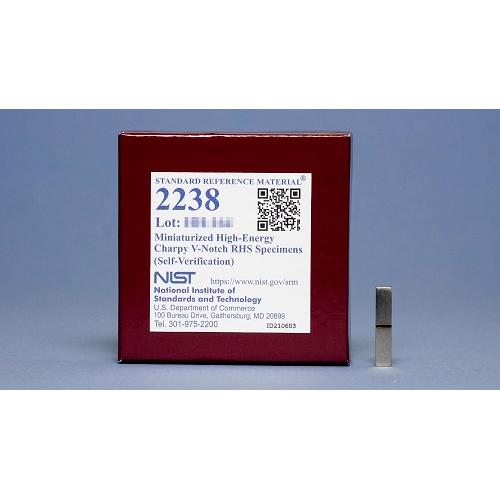 NIST, 2238, Miniaturized High-Energy Charpy V-Notch RHS Specimens (Self-Verification), set