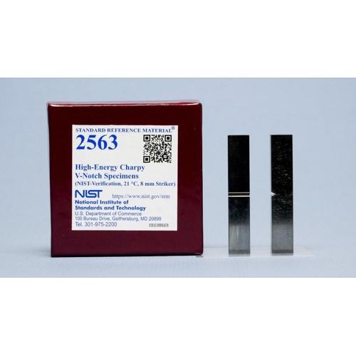 NIST, 2563, High-Energy Charpy V-Notch Specimens (NIST-Verification, 21° C, 8 mm Striker), set